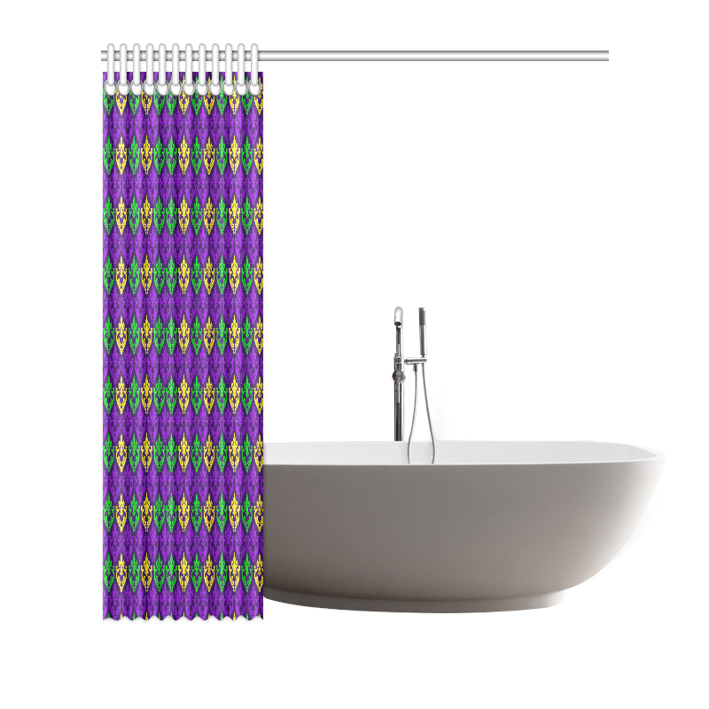 Mardi Gras Pattern Print Design 02 Shower Curtain