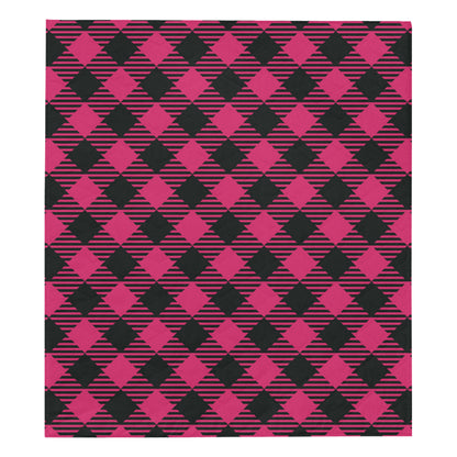 Buffalo check Pink Pattern Print Design 01 Premium Quilt