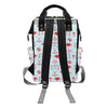 Hockey Red Equipment Print Design LKS305 Diaper Bag Backpack