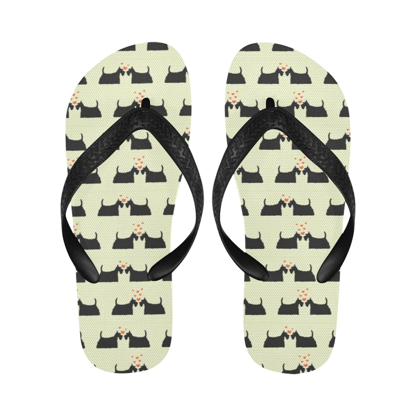 Scottish Terriers Print Design LKS304 Flip Flops