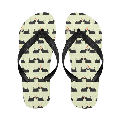 Scottish Terriers Print Design LKS304 Flip Flops