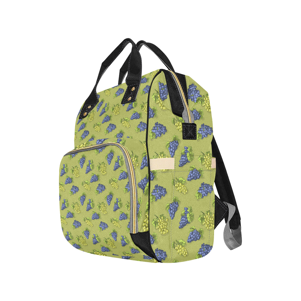 Grape Pattern Print Design GP08 Diaper Bag Backpack