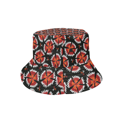 Carnations Pattern Print Design CN03 Unisex Bucket Hat