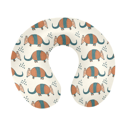 Armadillo Pattern Print Design 01 U-Shaped Travel Neck Pillow