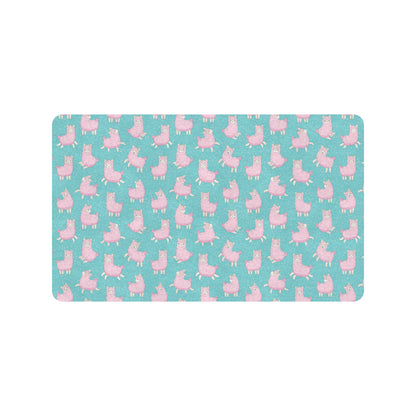 Alpaca Cartoon Design Themed Print Rubber Doormat
