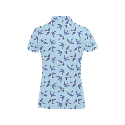 Swallow Bird Pattern Print Design 06 Women's Polo Shirt