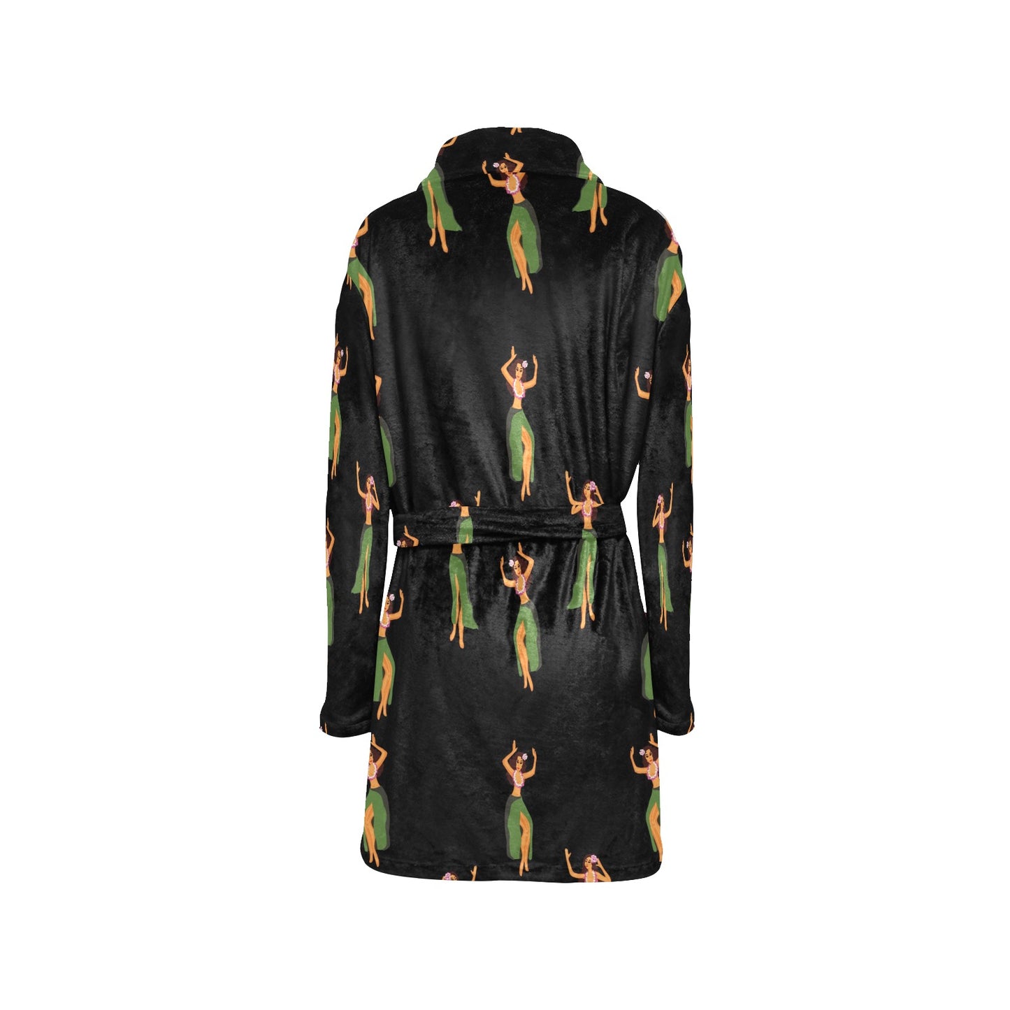 Hula Dancers Girl Pattern Print Design 01 Women's Fleece Robe