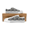 Skeleton Print Design LKS308 Women's White Low Top Shoes