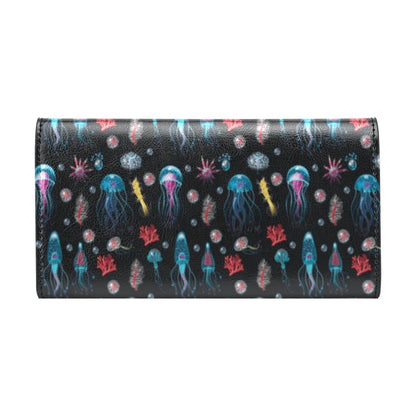 Jellyfish Underwater Print Women's Trifold Wallet