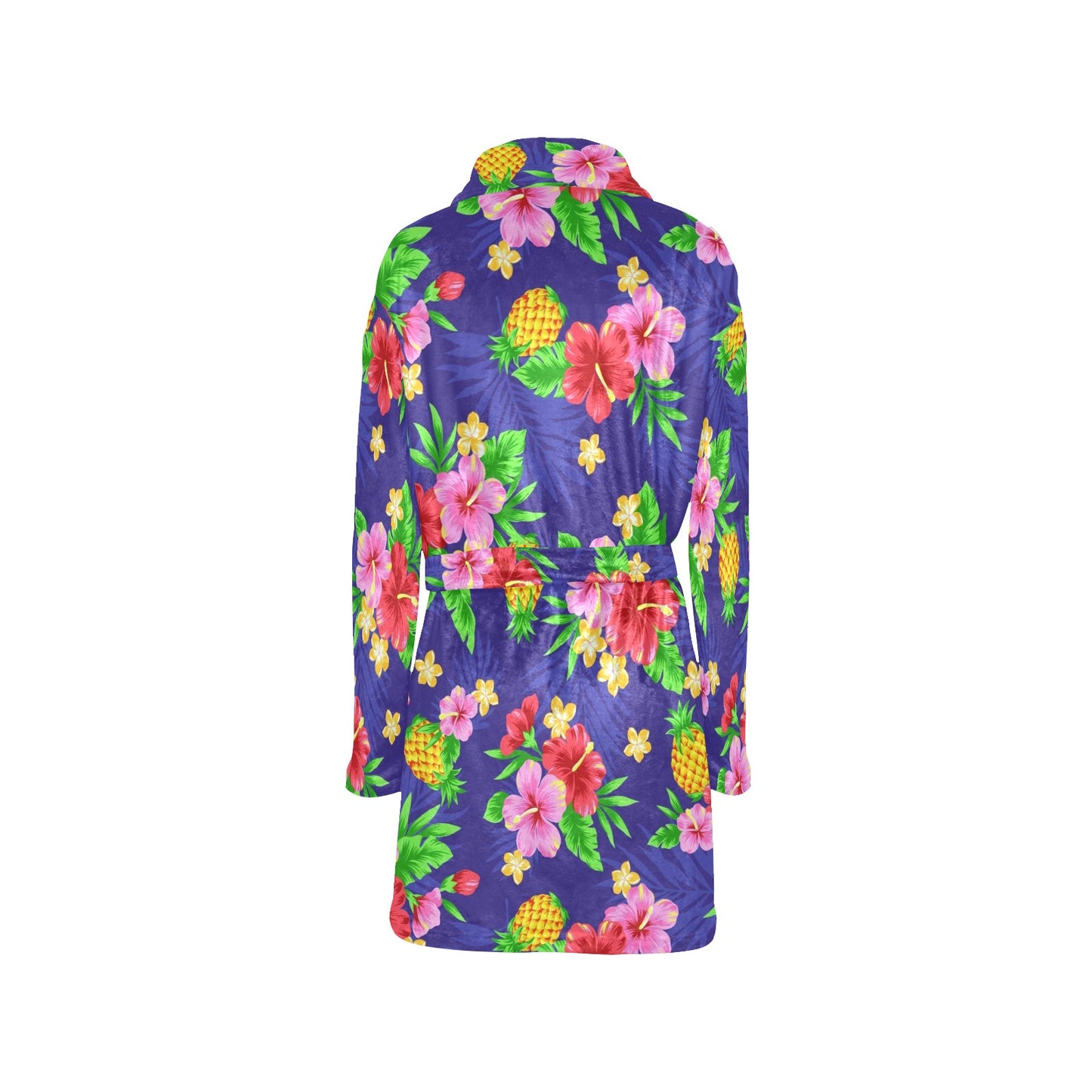 Hawaiian Themed Pattern Print Design H05 Women's Fleece Robe