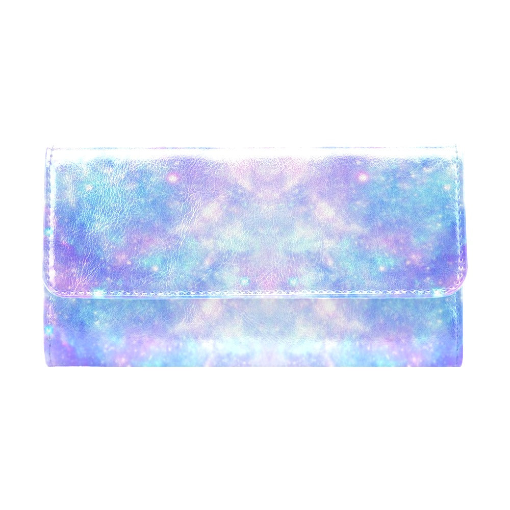 Galaxy Stardust Pastel Color Print Women's Trifold Wallet