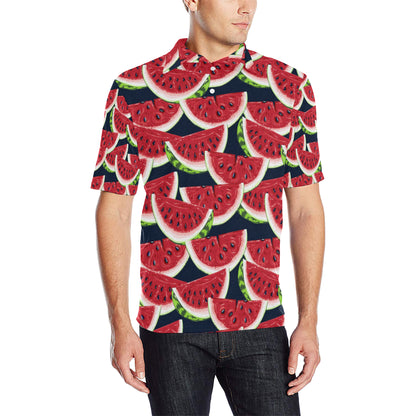 Watermelon Pattern Print Design WM011 Men Polo Shirt