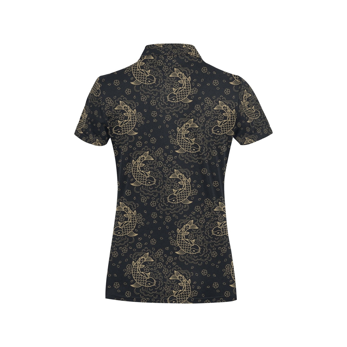 KOI Fish Pattern Print Design 02 Women's Polo Shirt