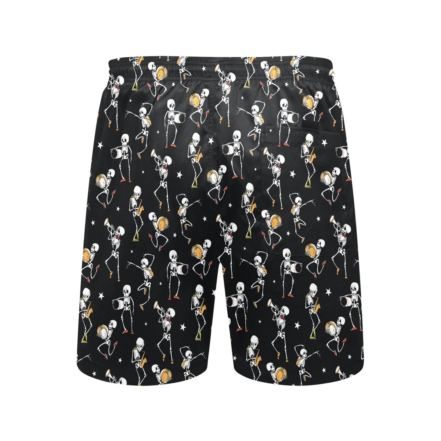Skeleton Dance Print Men's Swim Trunks Beach Shorts