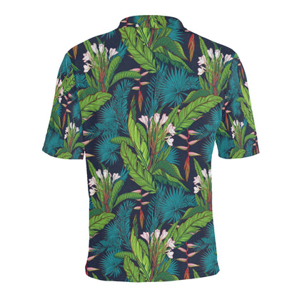 Rainforest Pattern Print Design RF01 Men Polo Shirt