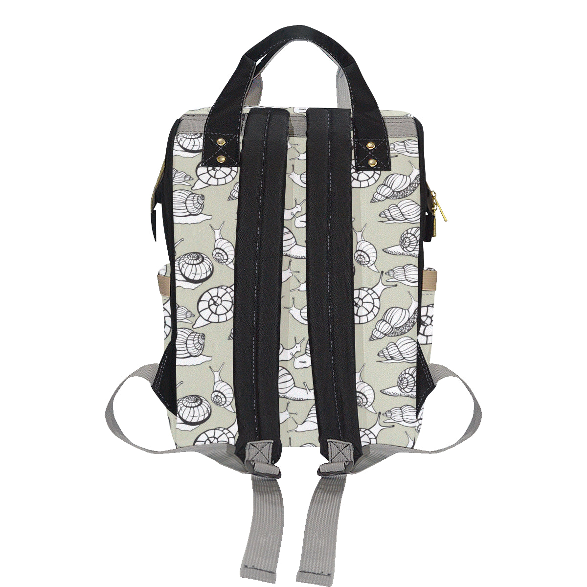 Snail Pattern Print Design 03 Diaper Bag Backpack