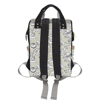 Snail Pattern Print Design 03 Diaper Bag Backpack