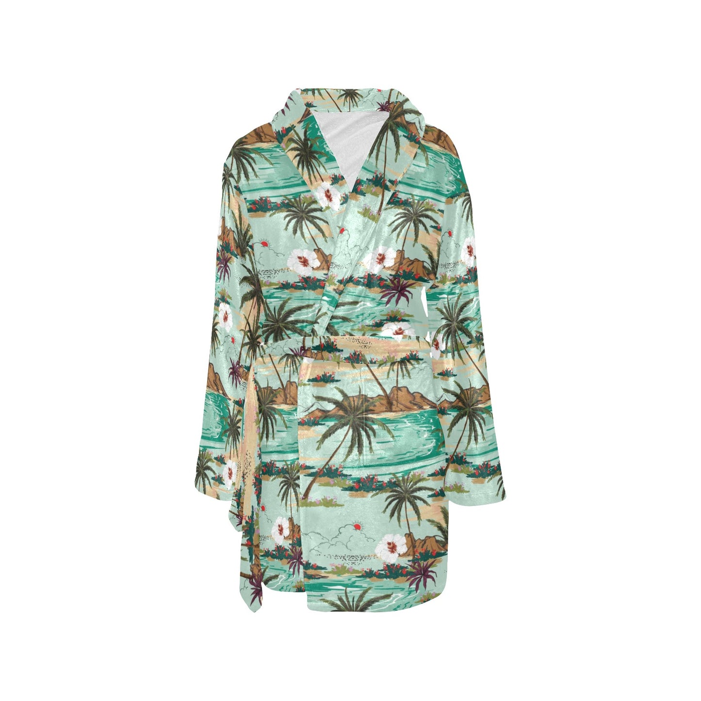 Pacific island Pattern Print Design A03 Women's Fleece Robe