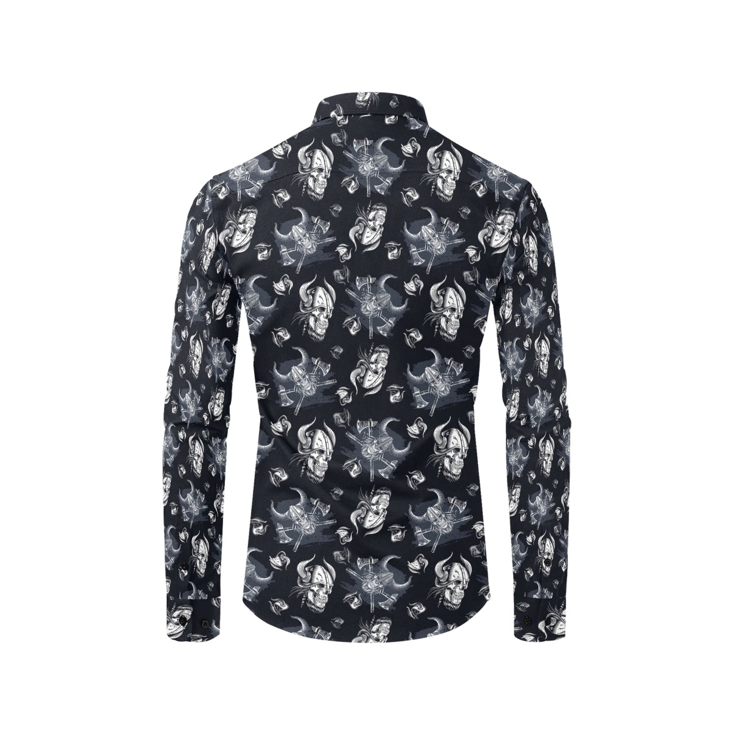Vikings Print Design LKS304 Men's Long Sleeve Dress Shirt