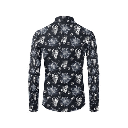Vikings Print Design LKS304 Men's Long Sleeve Dress Shirt