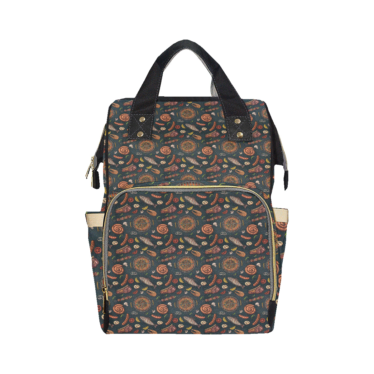 Barbecue Pattern Print Design 02 Diaper Bag Backpack