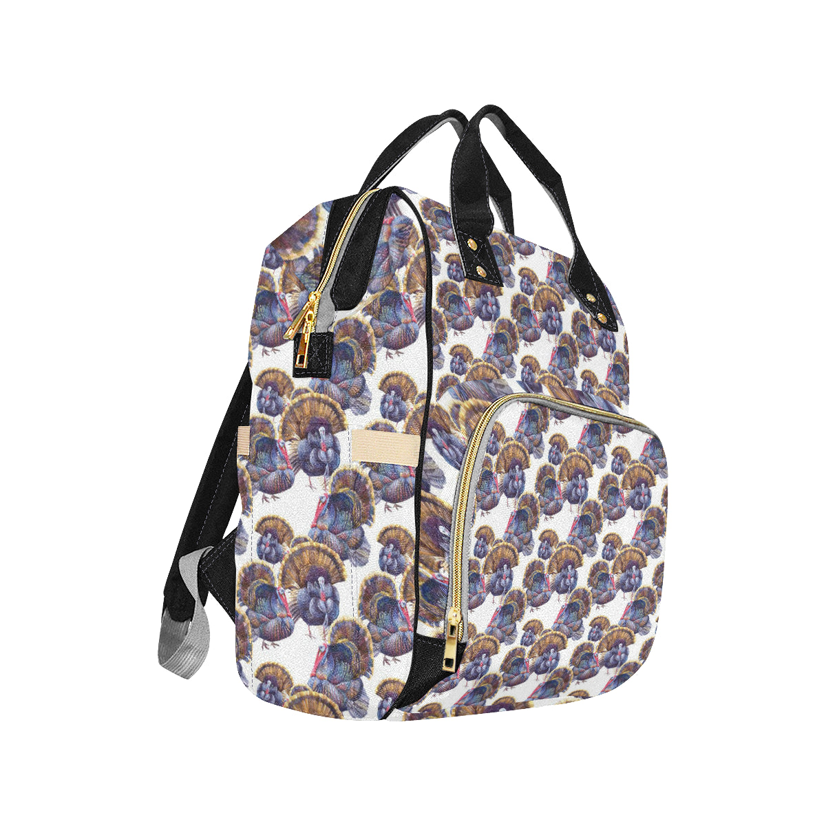Turkey Pattern Print Design 01 Diaper Bag Backpack