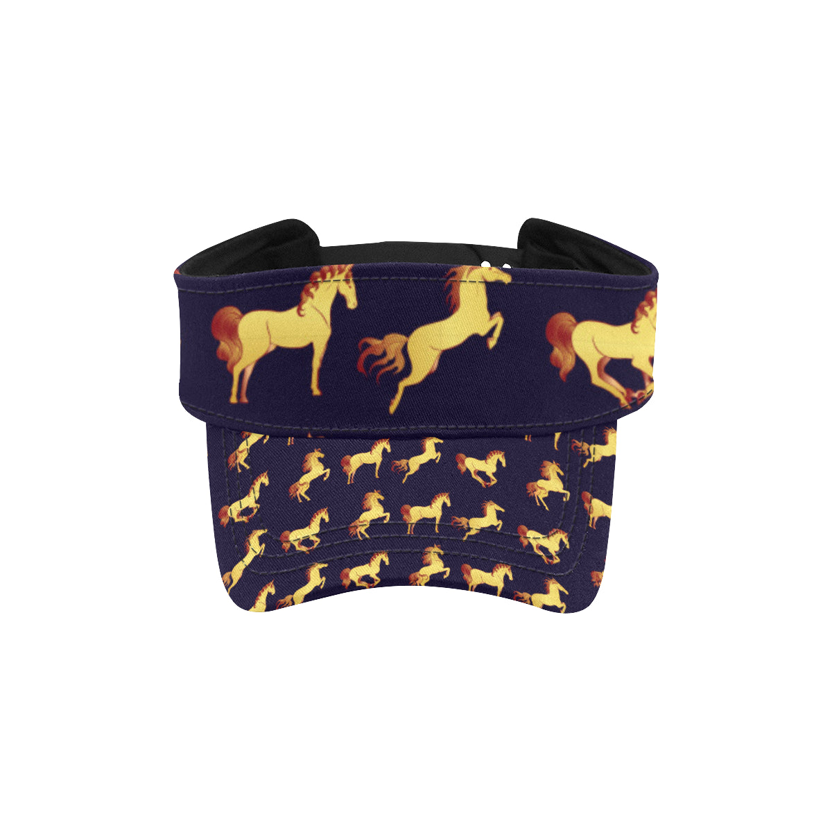 Gold Horse Pattern Unisex Sun Visor