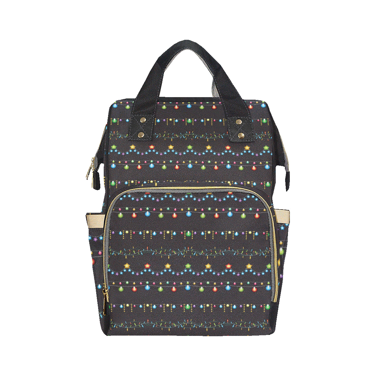 Christmas Light Pattern Print Design 01 Diaper Bag Backpack