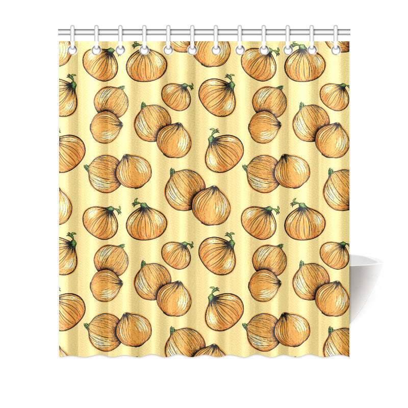Onion Pattern Print Design A04 Shower Curtain
