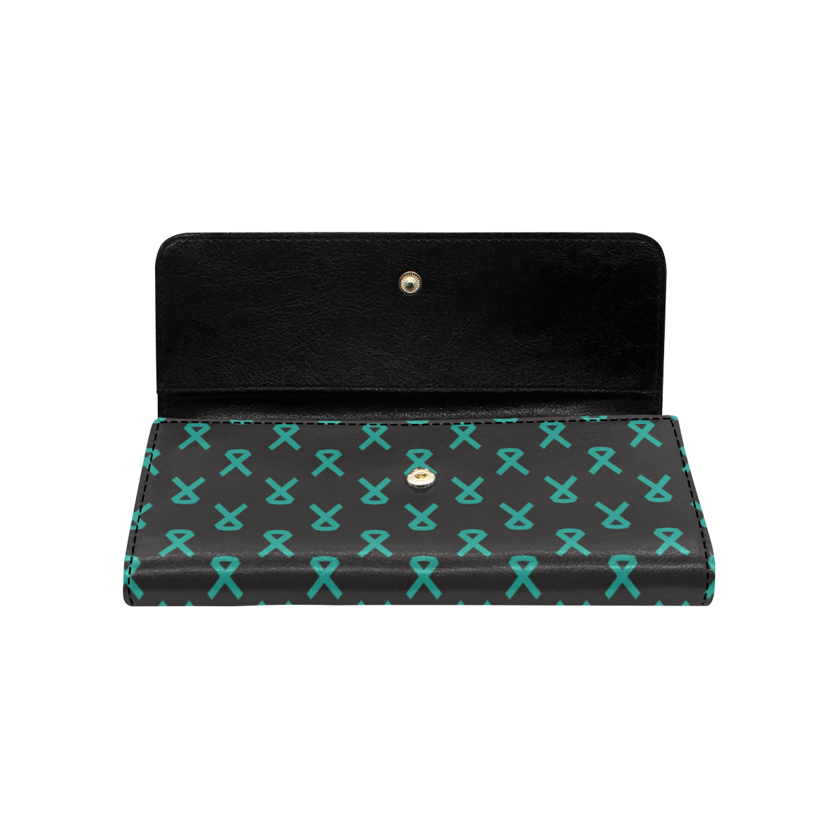 Ovarian cancer Pattern Print Design A01 Women's Trifold Wallet