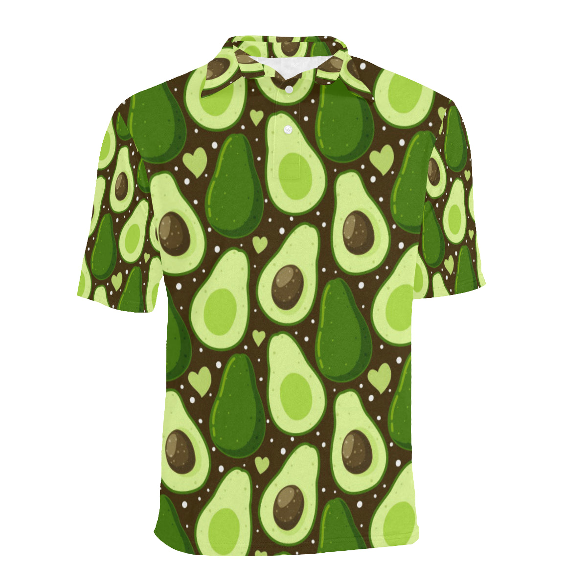 Avocado Pattern Print Design AC04 Men Polo Shirt
