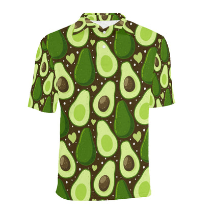 Avocado Pattern Print Design AC04 Men Polo Shirt