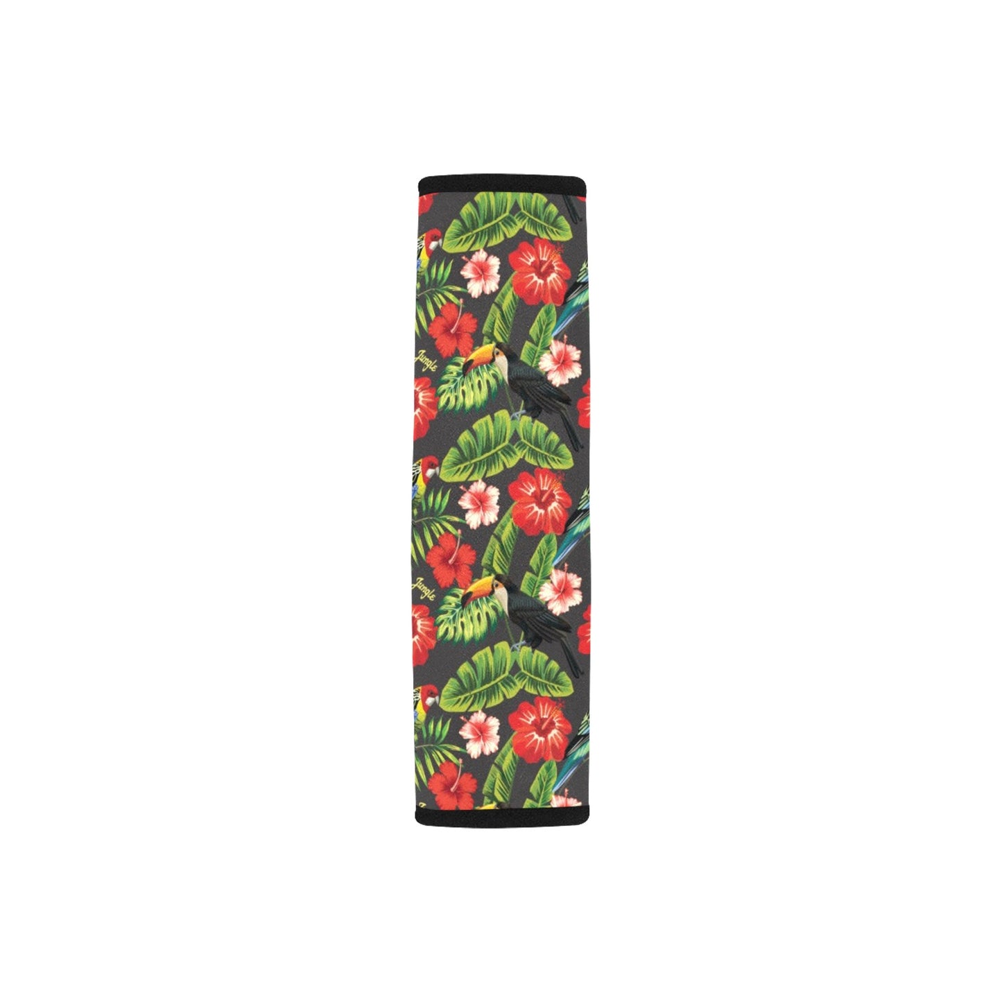 Hibiscus Red With Parrotprint Design LKS303 Car Seat Belt Cover
