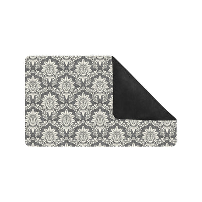 Damask Elegant Print Pattern Rubber Doormat