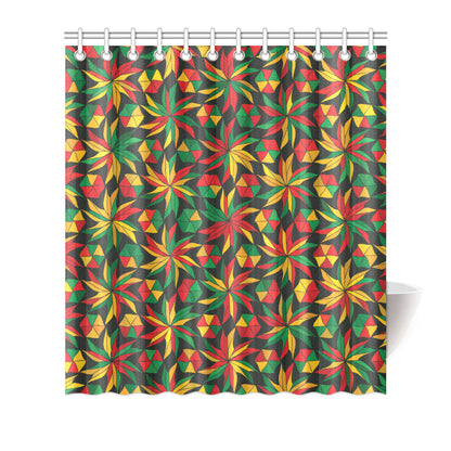 Rastafarian Pattern Print Design A03 Shower Curtain