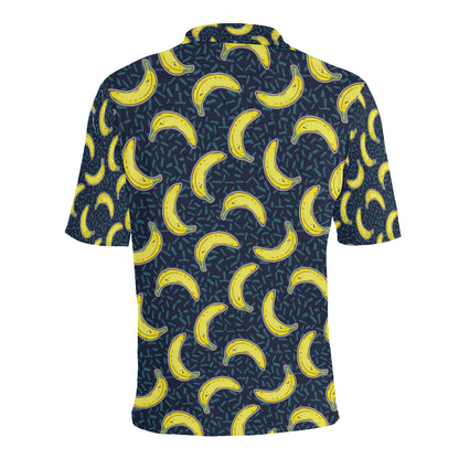 Banana Pattern Print Design BA09 Men Polo Shirt
