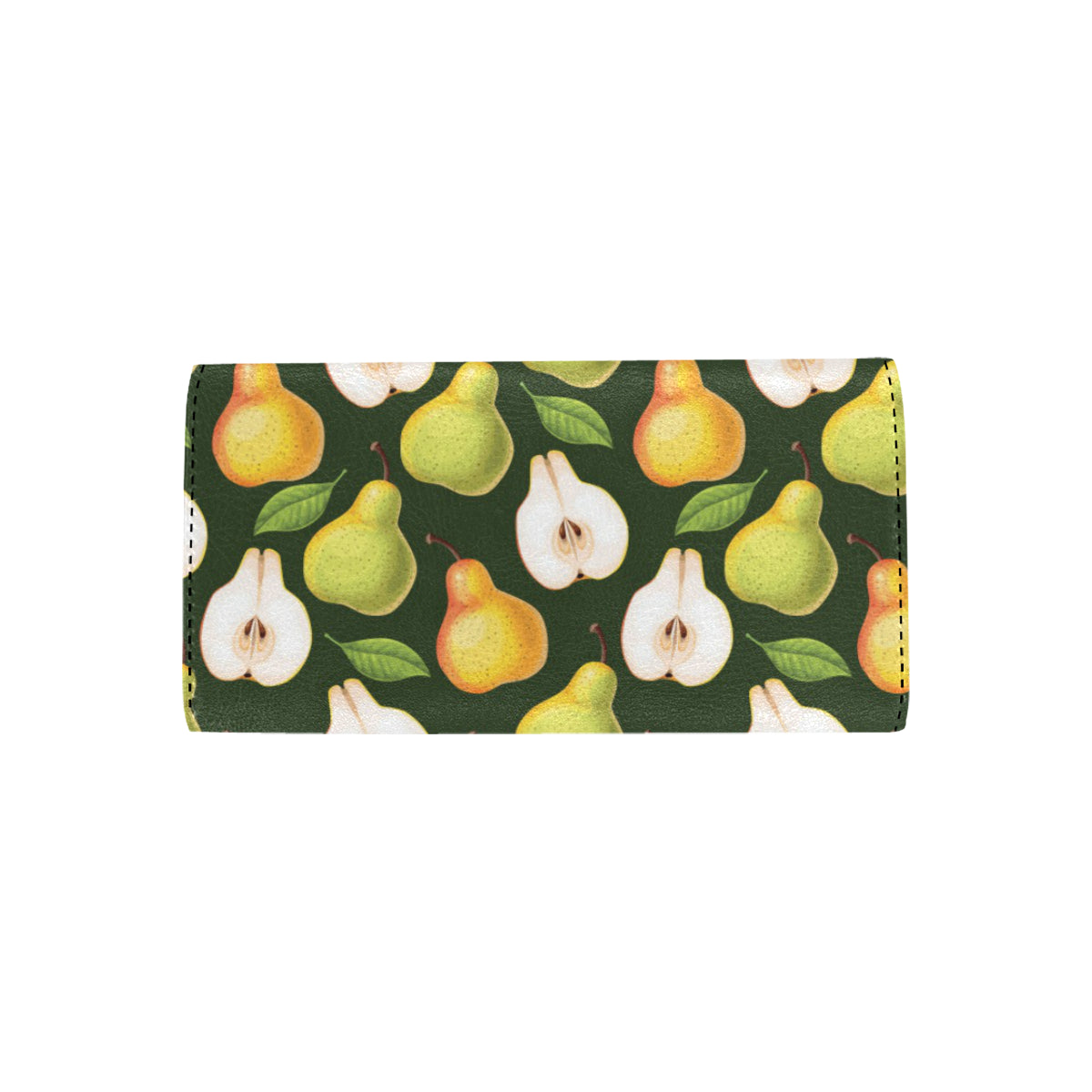 Pear Pattern Print Design PE06 Women's Trifold Wallet