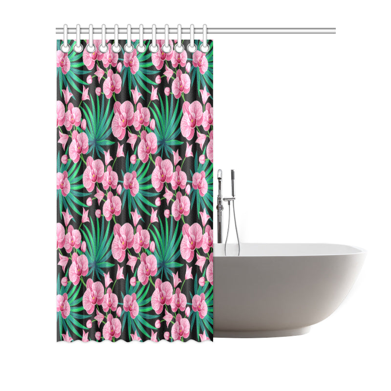 Orchid Pink Pattern Print Design OR06 Shower Curtain