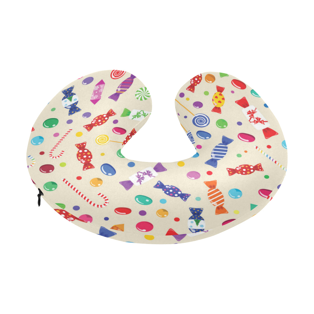 Candy Pattern Print Design 04 U-Shaped Travel Neck Pillow