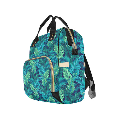Banana Leaf Pattern Print Design BL05 Diaper Bag Backpack