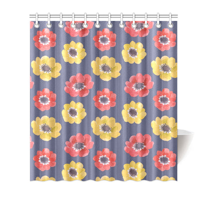 Anemone Pattern Print Design AM010 Shower Curtain