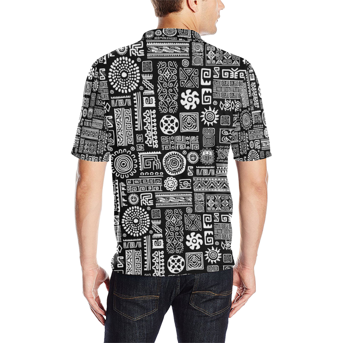 Polynesian Pattern Print Design A02 Men Polo Shirt