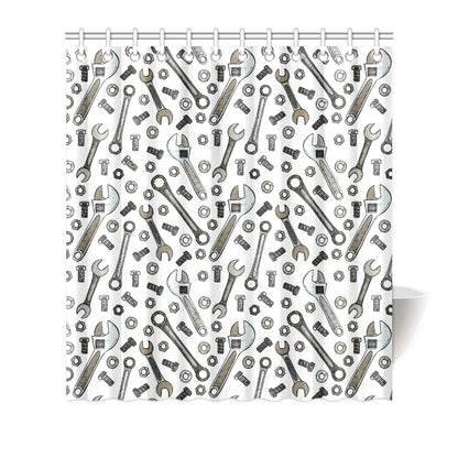 Mechanic Pattern Print Design 03 Shower Curtain