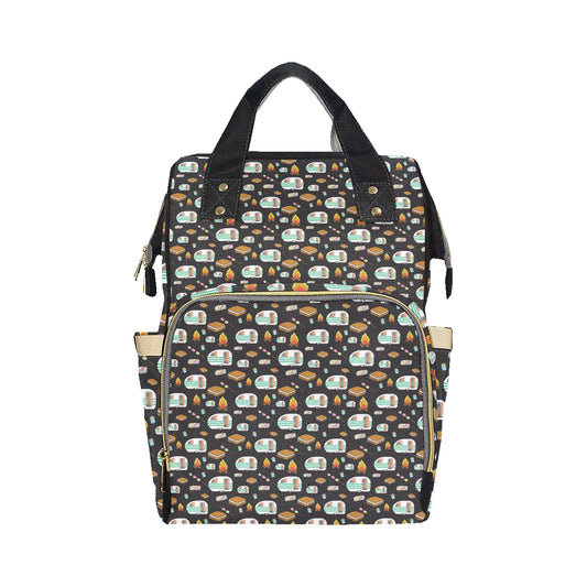 Camper marshmallow Camping Design Print Diaper Bag Backpack