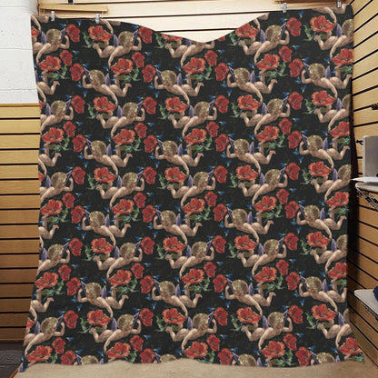 Cupid Pattern Print Design 05 Premium Quilt