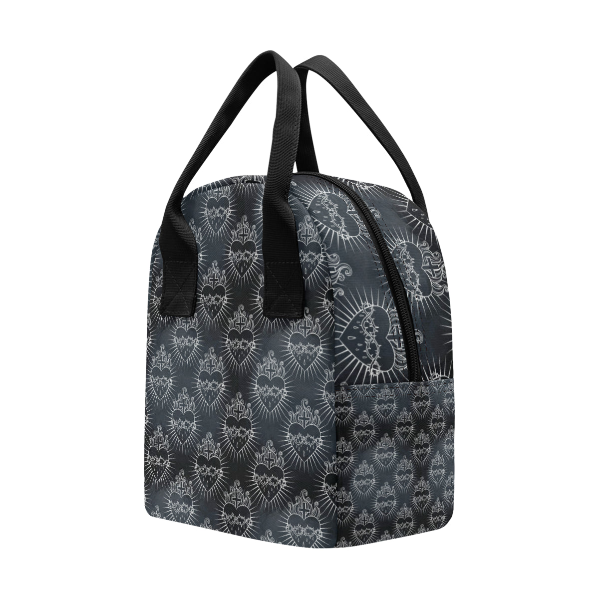 Christian Heart Tattoo Style Insulated Lunch Bag