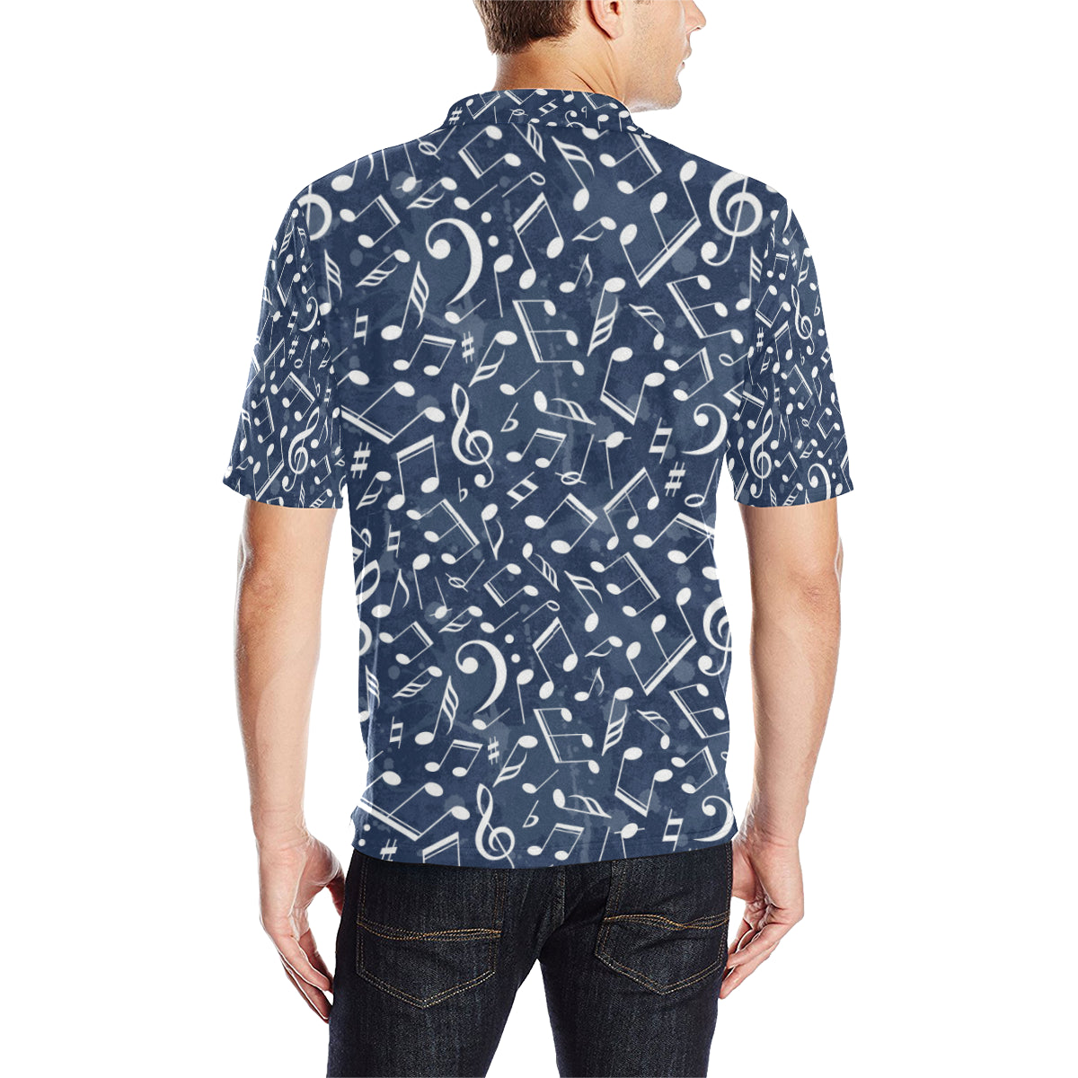 Music note Pattern Print Design A02 Men Polo Shirt