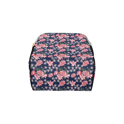 Rose Pattern Print Design A05 Diaper Bag Backpack