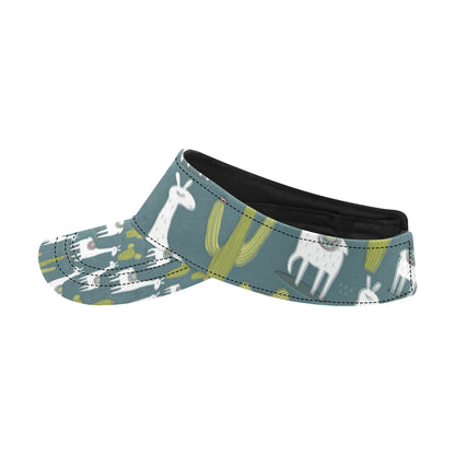 Llama Cactus Pattern Print Design 03 Unisex Sun Visor