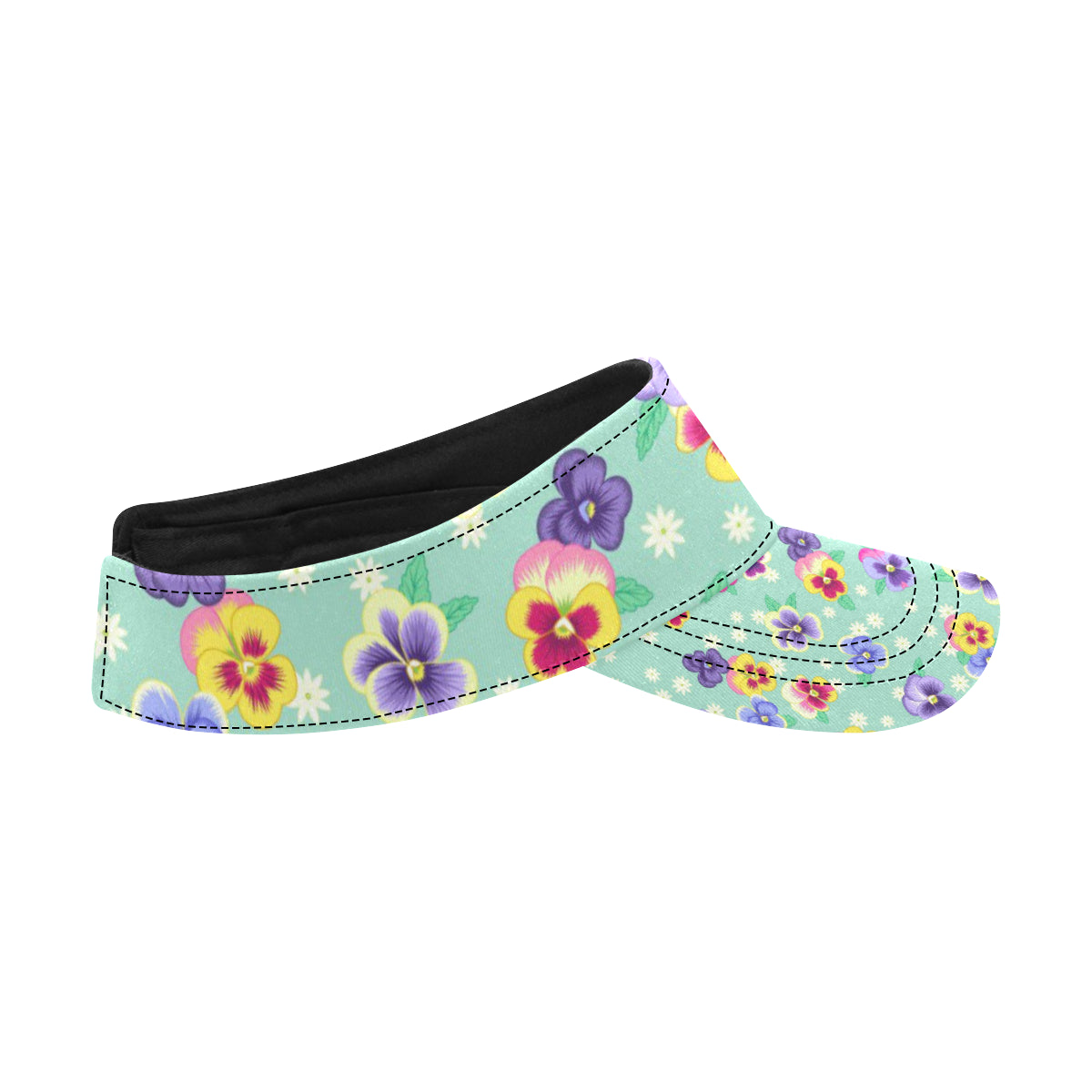 Pansy Pattern Print Design PS08 Unisex Sun Visor